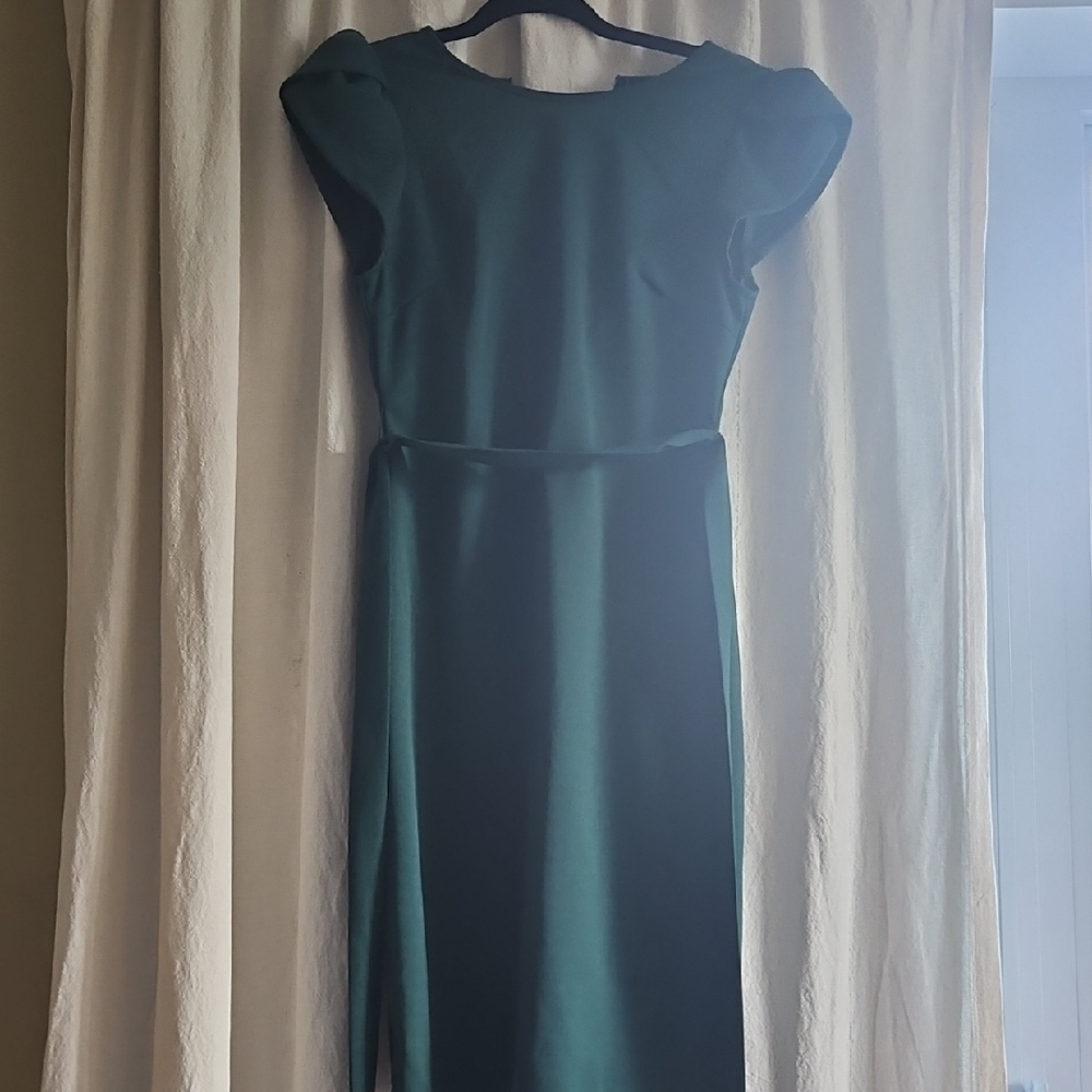 SHEIN Elegant Green Midi Dress